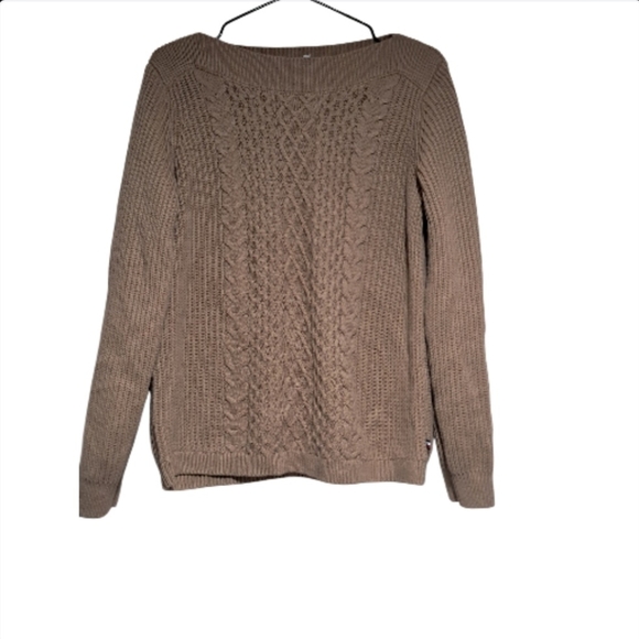 Tommy Hilfiger Beige Cable Knit Sweater For Women - Picture 6 of 13